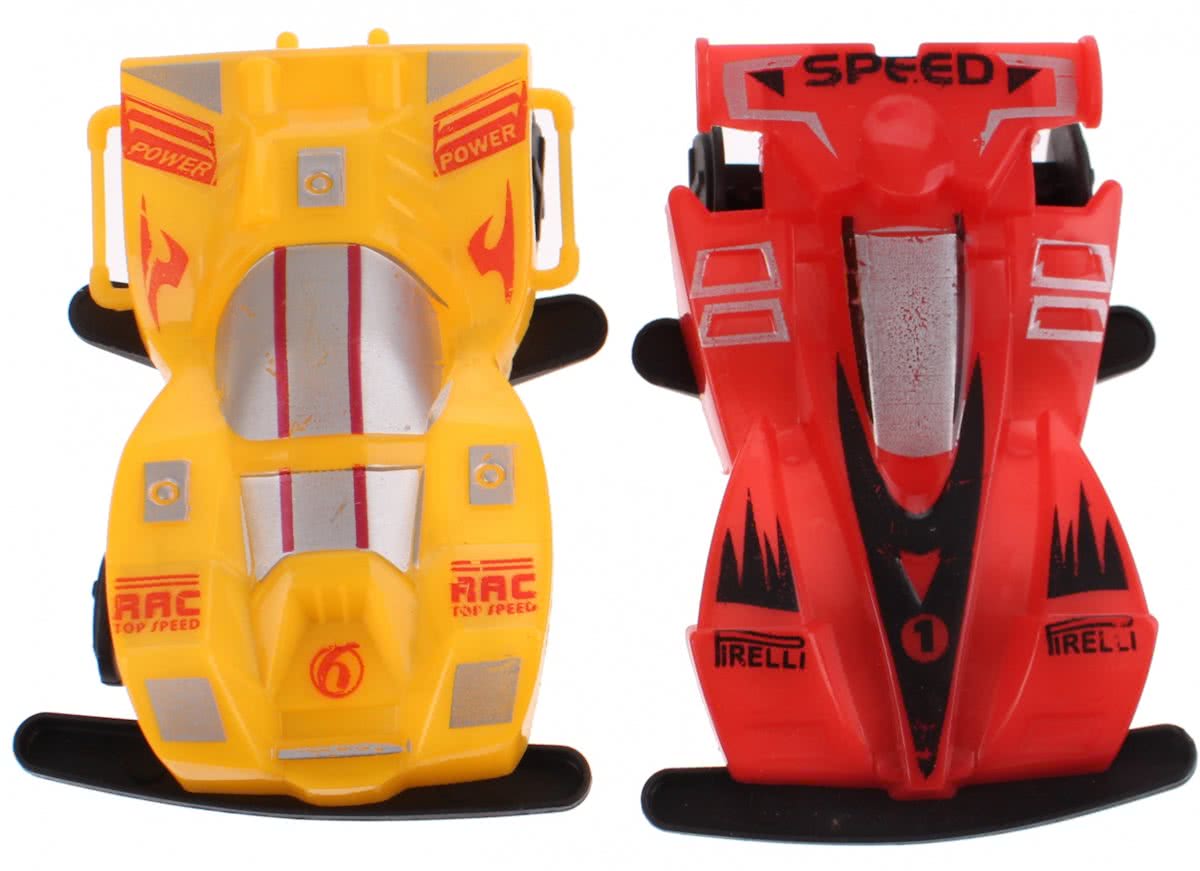 Toi-toys Window Rider Raceauto Geel/rood 8 Cm