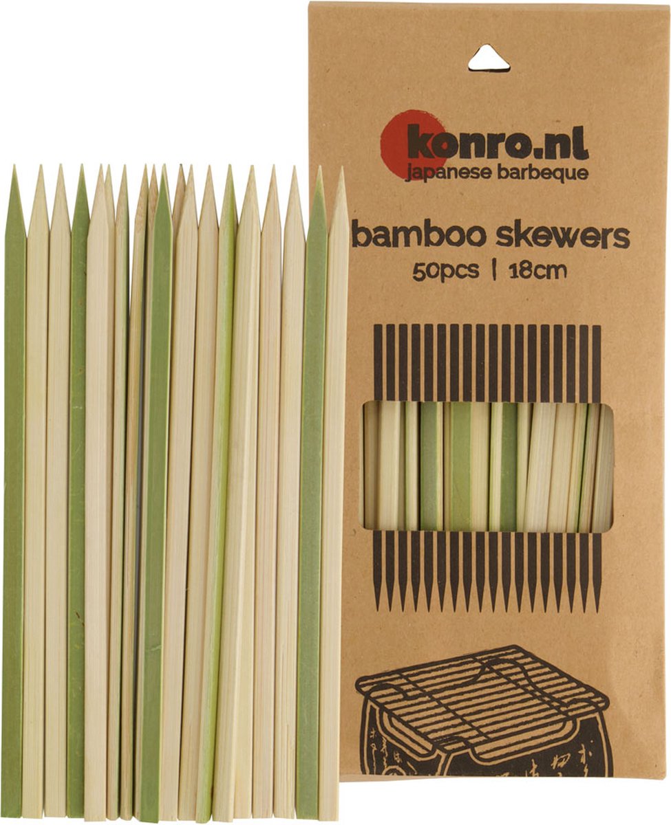 Konro – Satéprikkers – Bamboe – 18 cm – 20 x 50 stuks