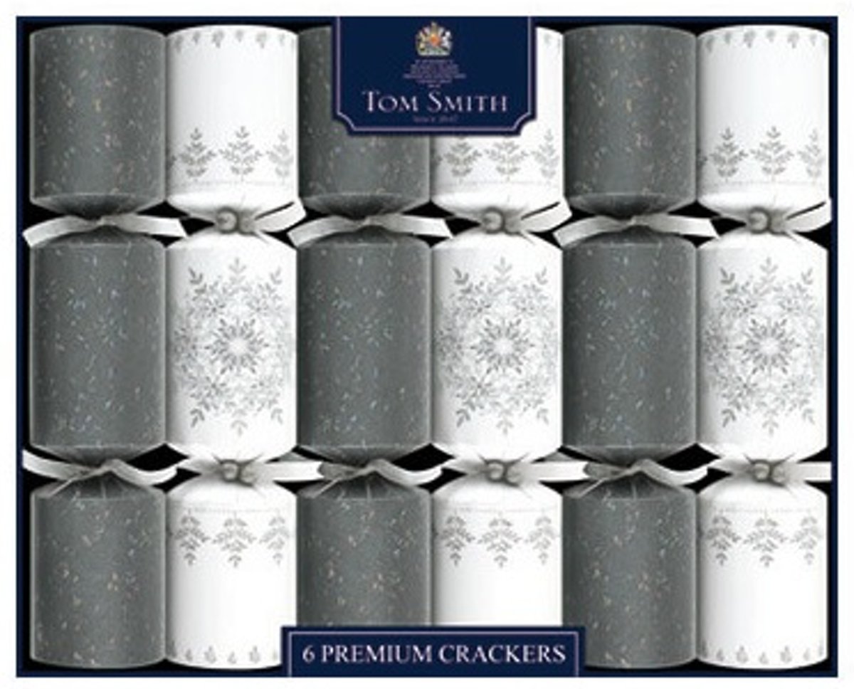 Christmas crackers Gray&white 6st