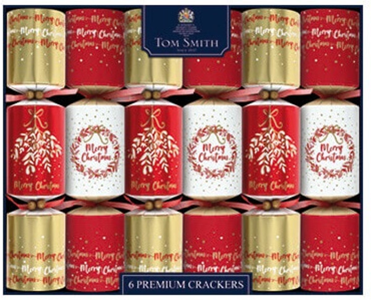 Christmas crackers Merry Christmas 6st groot