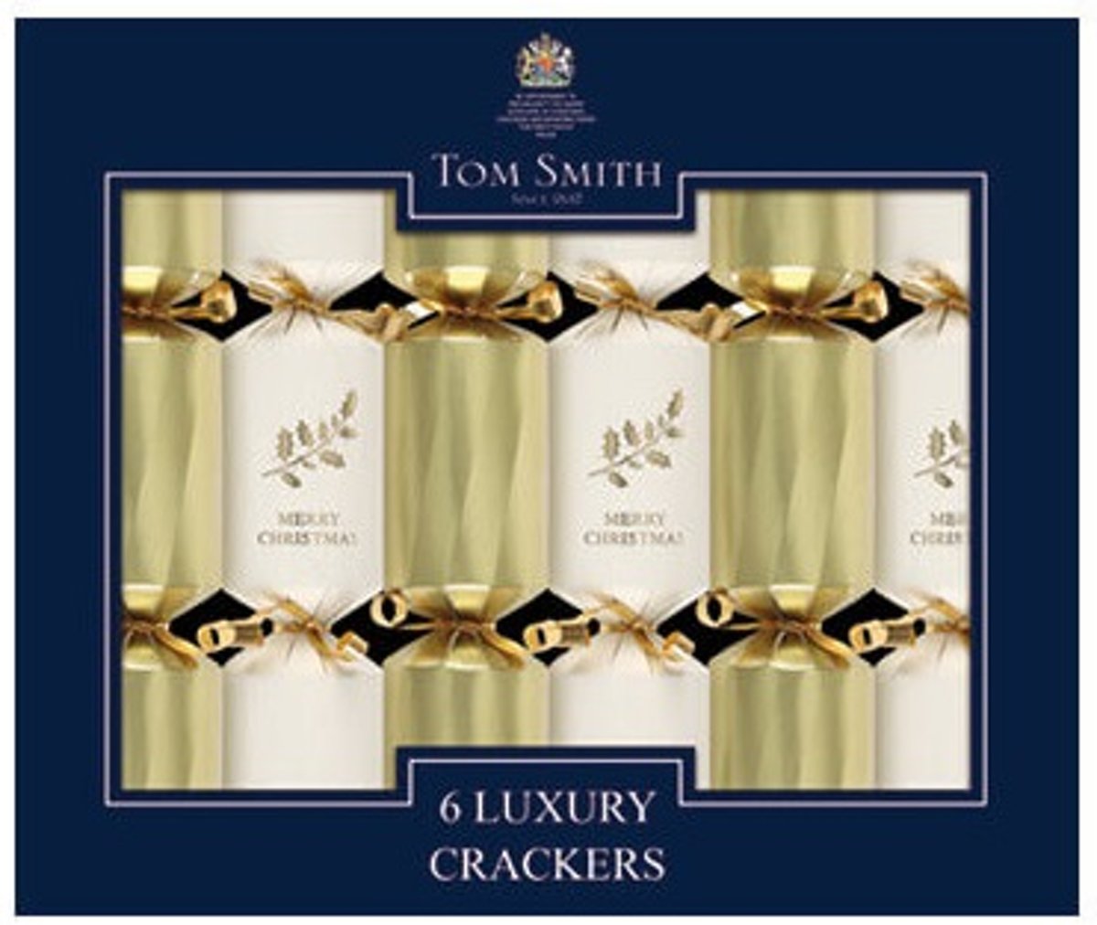 Christmas crackers mini goud 6st