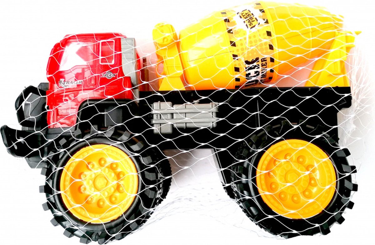 ApolloX cement truck junior 25 x 18 cm geel/zwart/rood