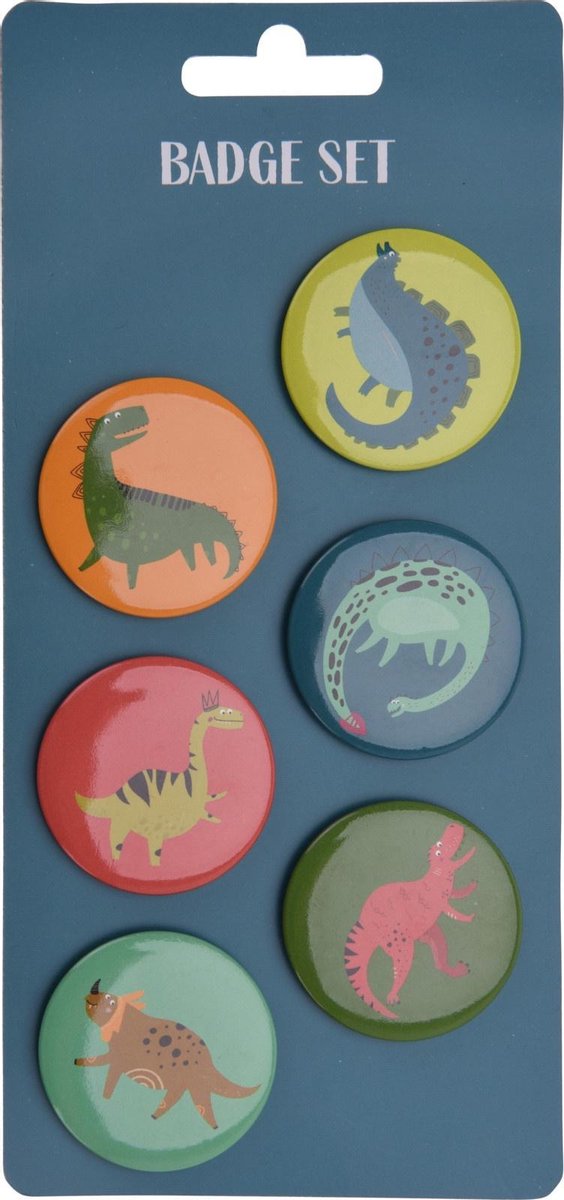 Tom Buttons Dinosaurus Aluminium 6-delig