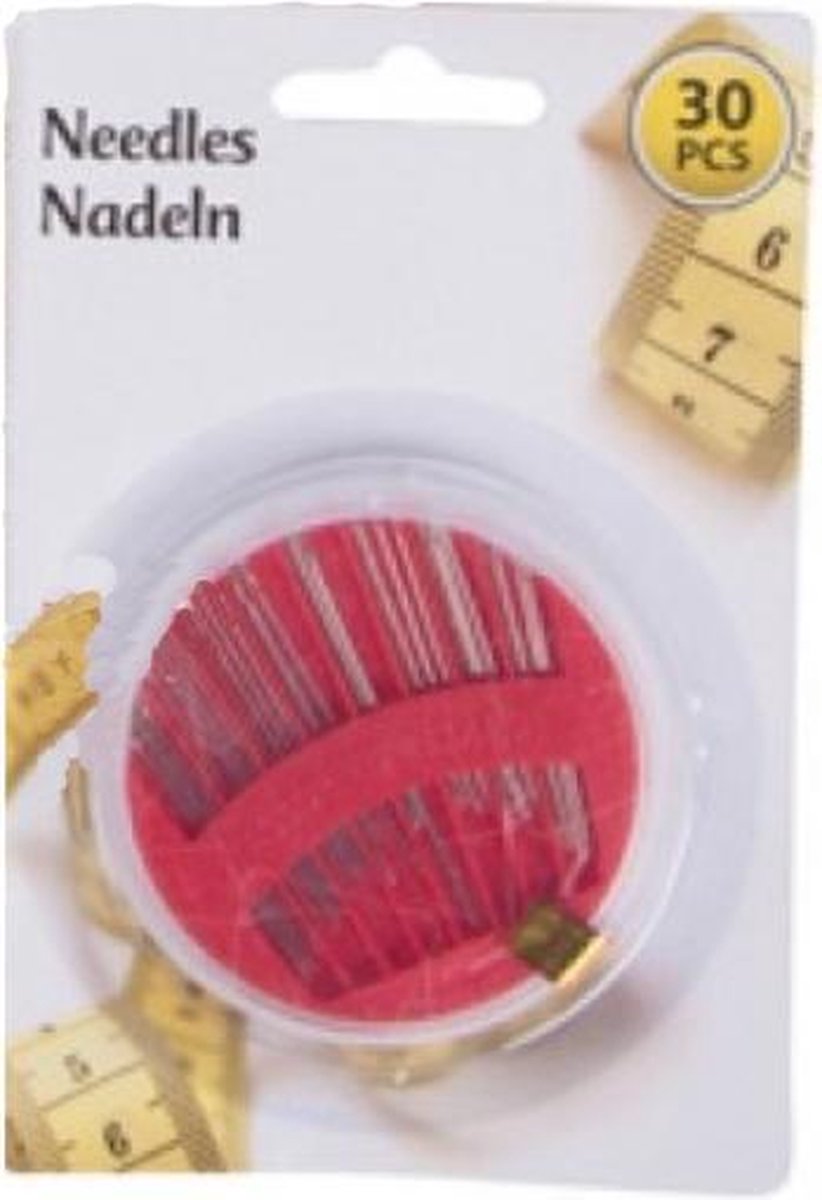 Tom Naaldenset 14 Cm Zilver/rood 30 Stuks