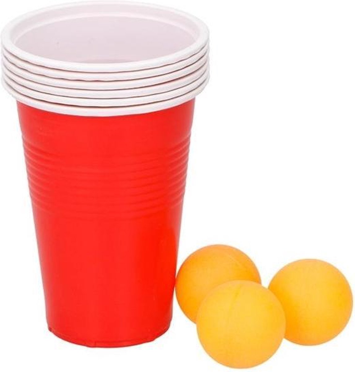 beerpong 12 x 9,5 cm rood/geel 9-delig