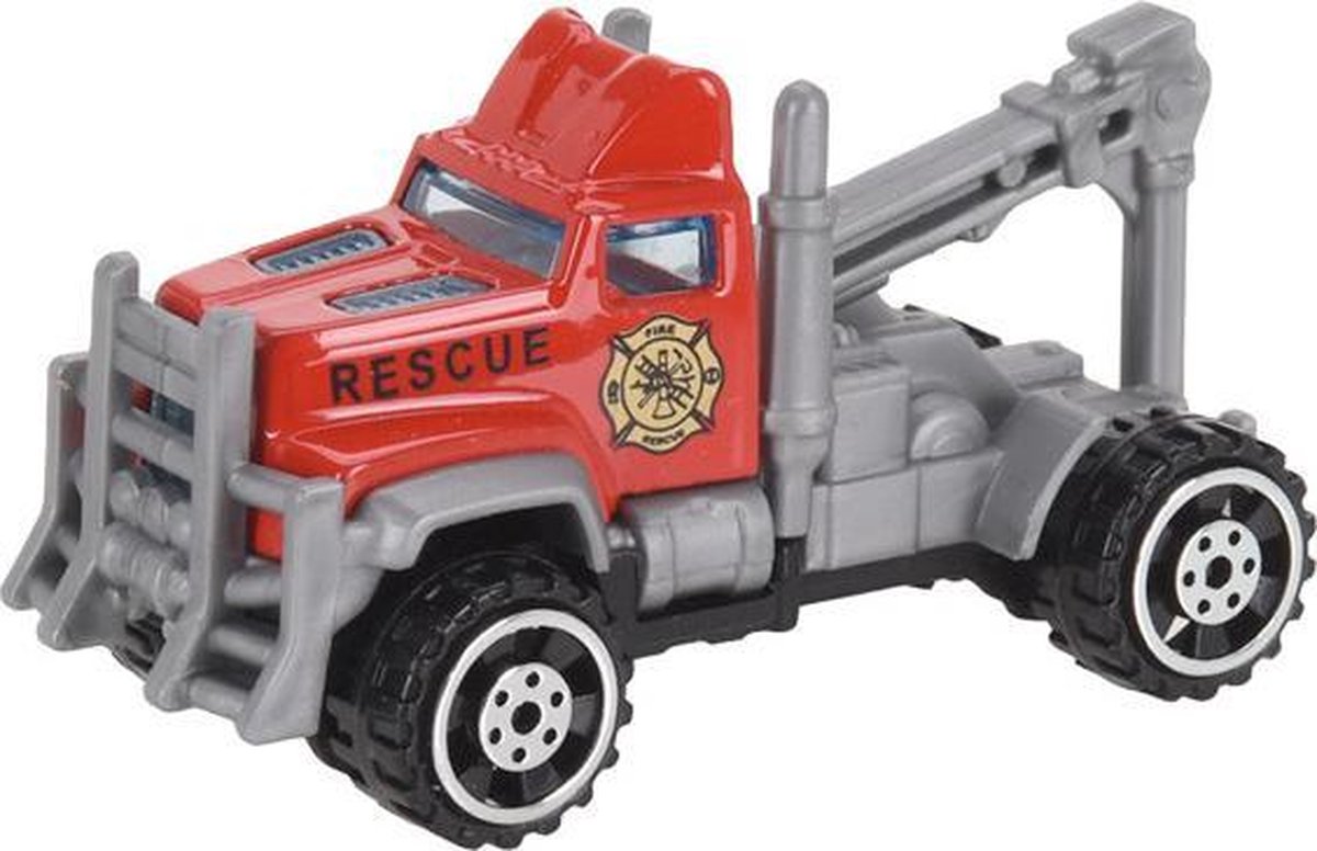 hulpdienstvoertuig Brandweertruck jongens 7 cm staal rood