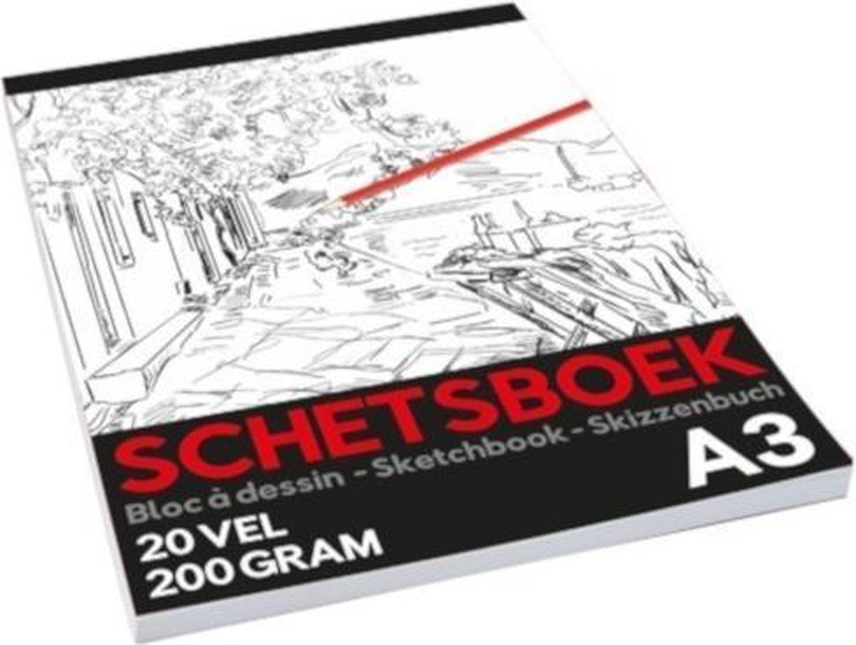 schetsboek Pro junior A3 papier wit 20 vellen