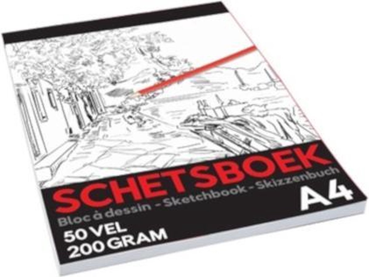 schetsboek Pro junior A4 papier wit 50 vellen