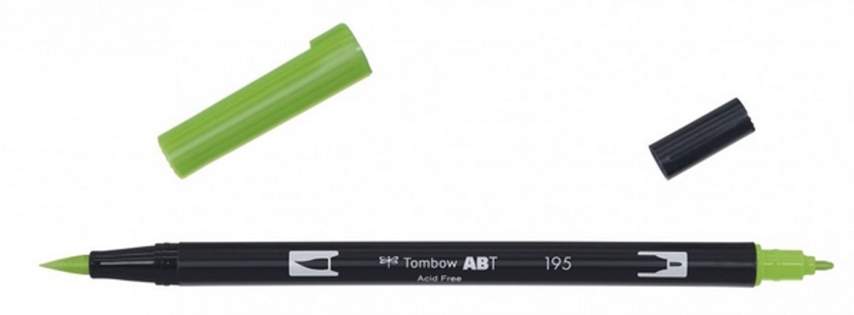 Tombow ABT dual brush pen light green ABT-195