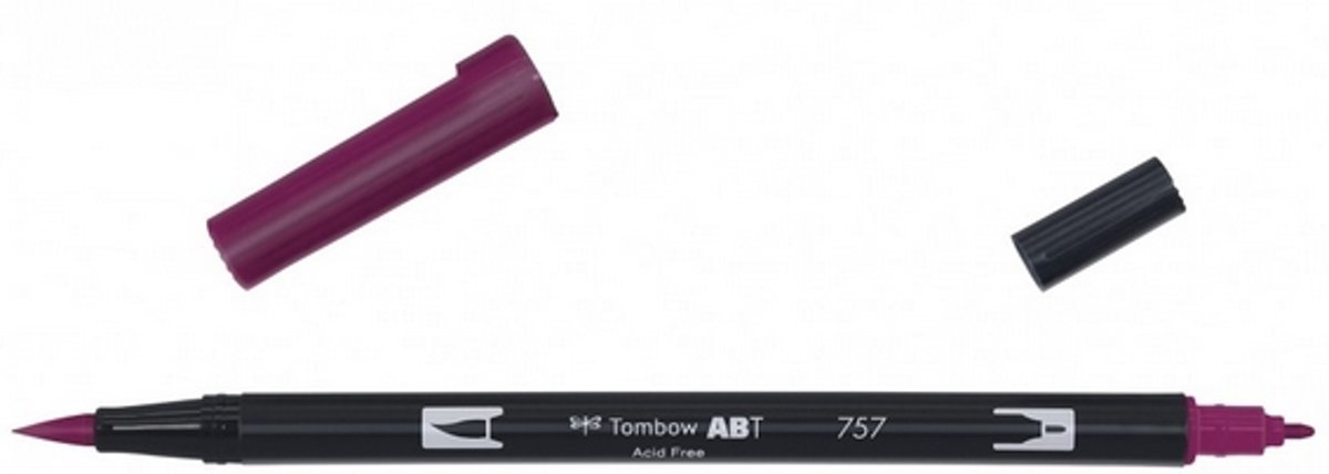 Tombow ABT dual brush pen port red ABT-757