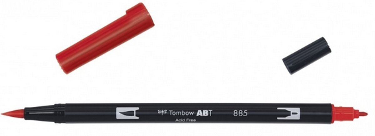 Tombow ABT dual brush pen warm red ABT-885