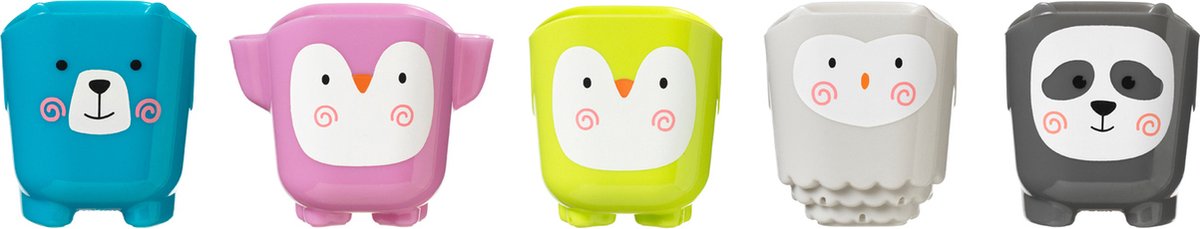 Tommee Tippee - Splashtime - badbekers - bekers voor bad - badspeelgoed opbergen - 5 stuks