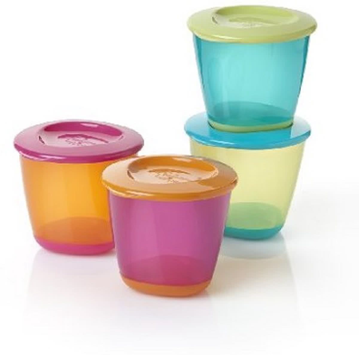 Tommee Tippee Explora Food Pots set van 2-oranje/roze