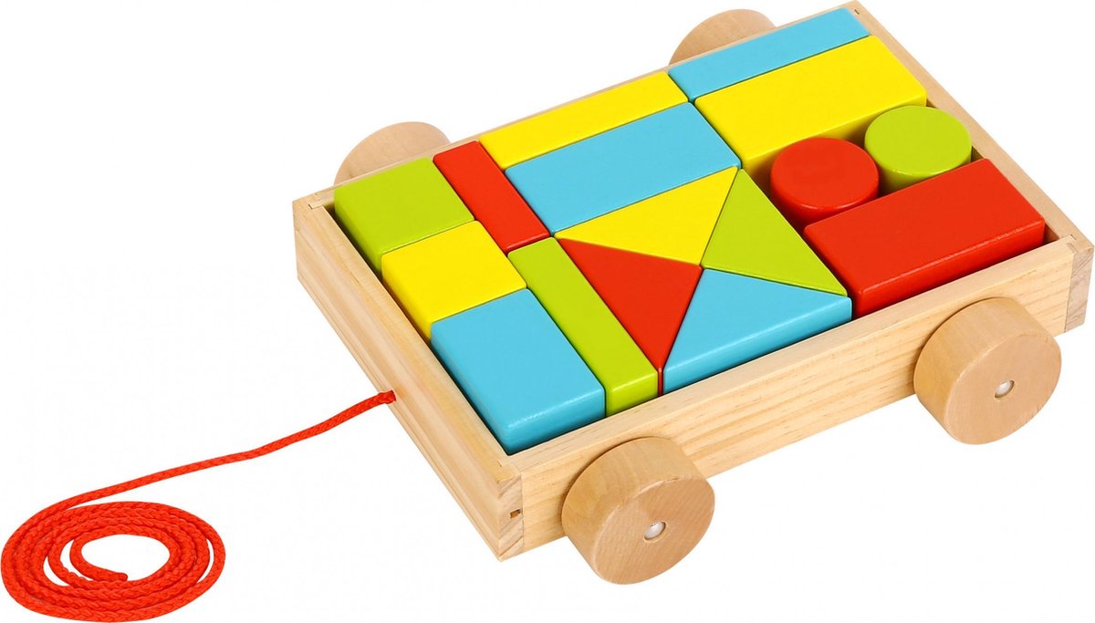 Tooky Toy Houten Blokken Junior 21,5 X 19 Cm Hout 17-delig