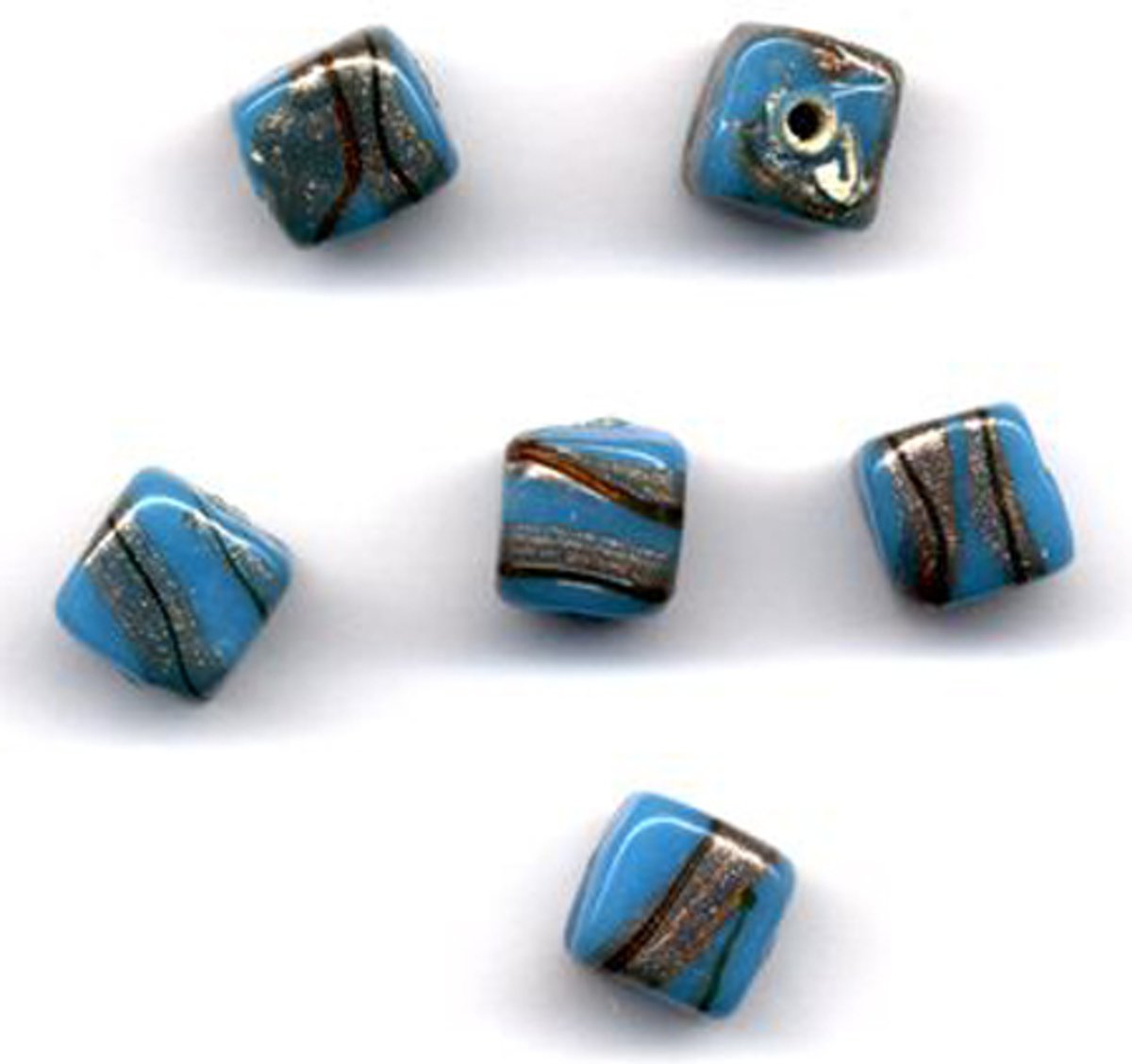 36 Stuks Hand-made Jewelry Beads - Turquoise -10x10mm