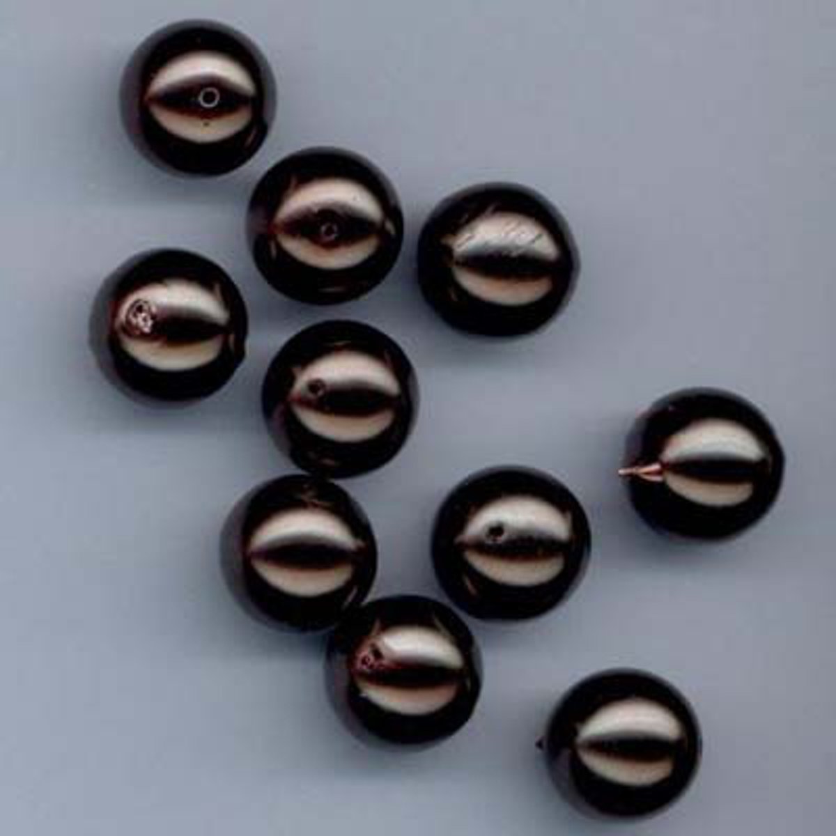 Glazen Parels Rond - 10mm - Koffie - 60 Stuks