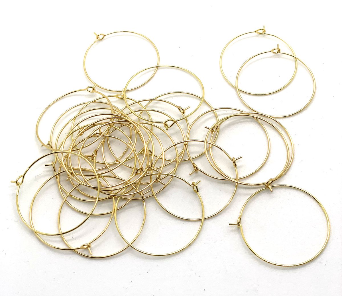 Hoop Earrings  - ø 30mm - Goudkleurig - 100 Stuks