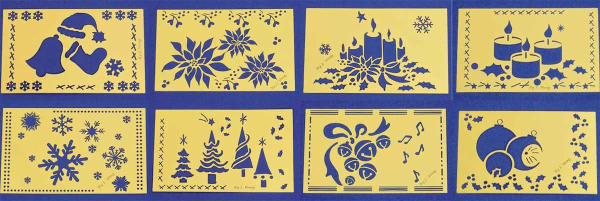 Kerst Embossing Sjablonen Set ( 8 Stuks)