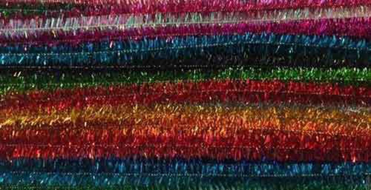 Voordeel Glitter Chenille Set - 96 Stuks - Kleuren mix - 30cm x 8mm