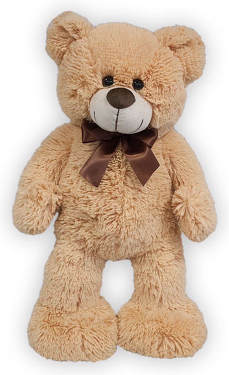 Teddybeer Charlie Pluche Knuffel met strik (Bruin) 48 cm XL groot - Teddy beer - Bear - Grote Beer XXL - Knuffelbeer - Teddybeer - Bear - Knuffel Beer - Teddy Beer - Knuffels - Bear Plush Toy