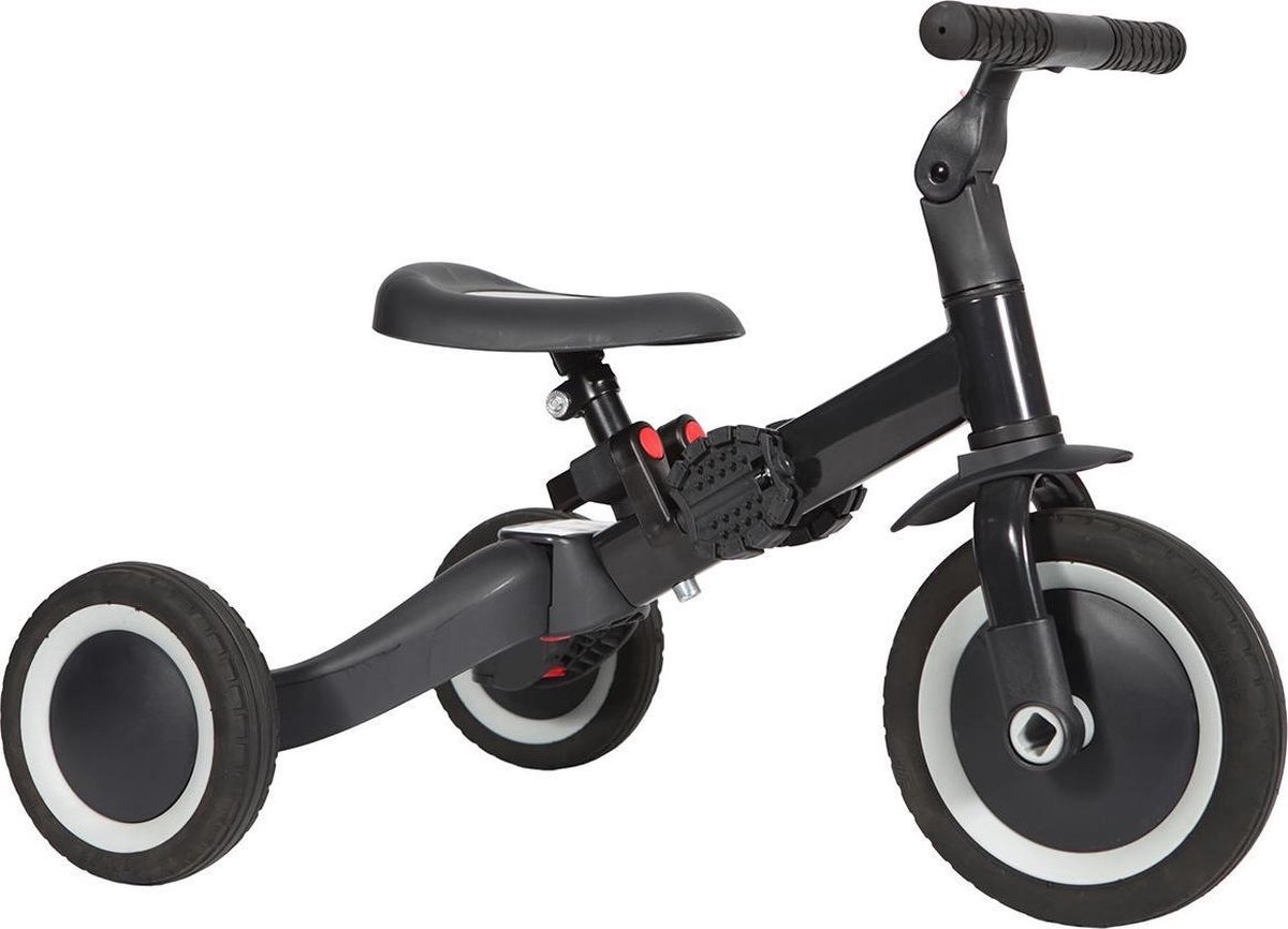 Topmark 4 in1 Driewieler - Loopfiets - Balance Bike - Kaya - Antracite