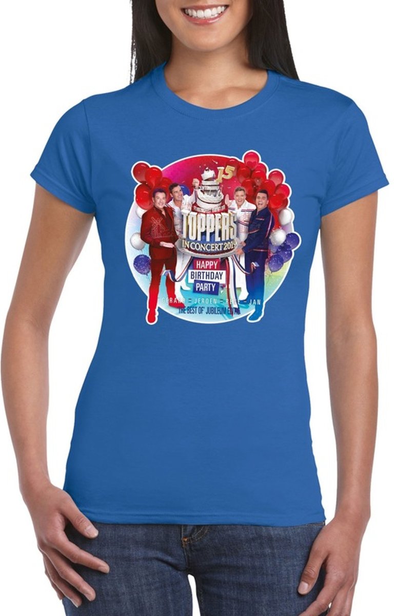 Toppers - Blauw Toppers in concert 2019 officieel t-shirt dames - Officiele Toppers in concert merchandise 2XL