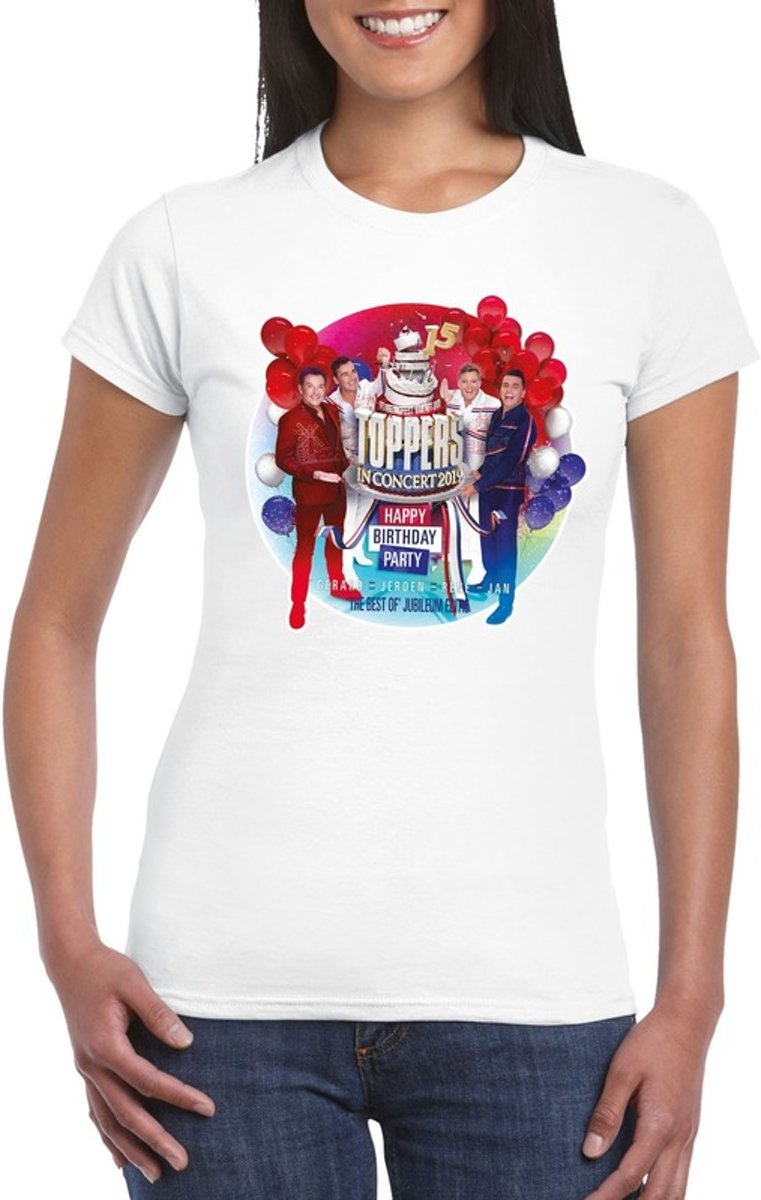 Toppers - Wit Toppers in concert 2019 officieel t-shirt dames XS