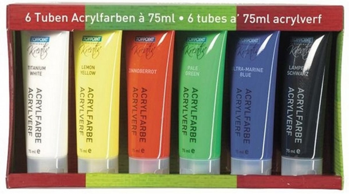 Toppoint Acrylverf 6 x 75ml