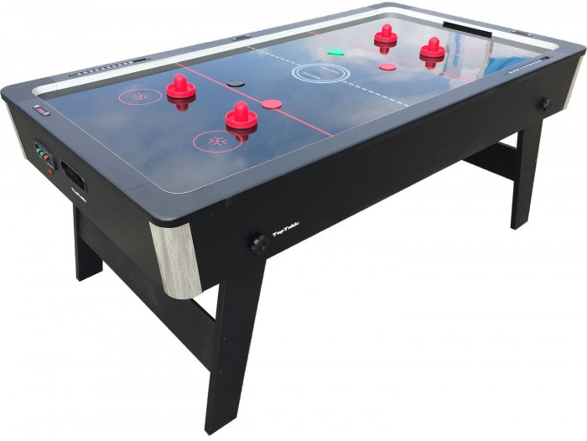 Airhockey TopTable Foldy-Carbon Black inklapbaar 6,5ft