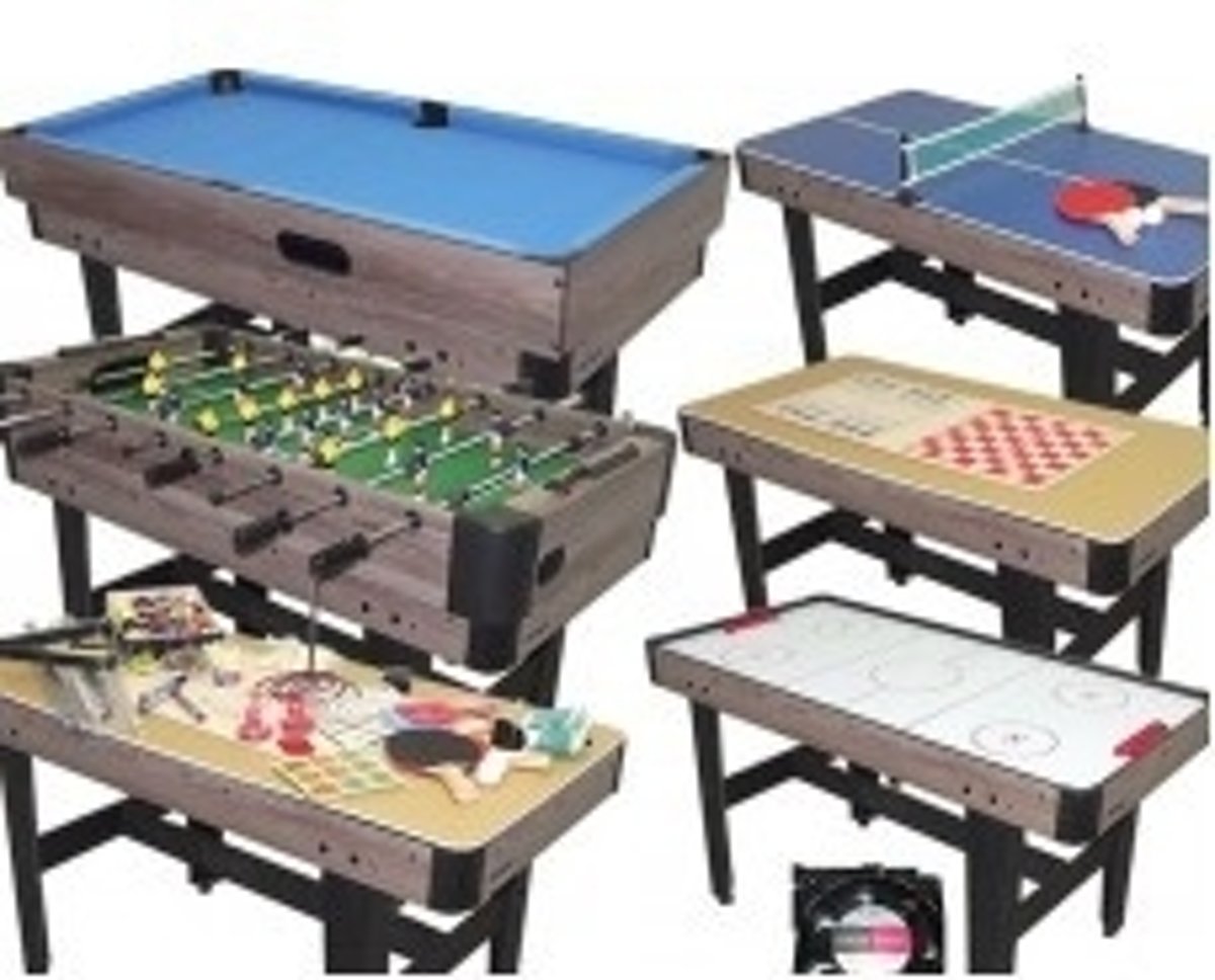 Kwaliteit 16 spellen in 1 TopTable Multi Fun wood met 220v fan!