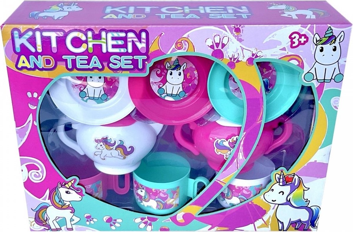 Keuken en thee speel set - 8 delig