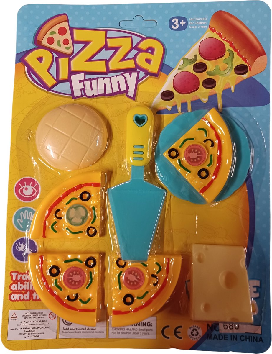 Speel set Funny Pizza - 8 delig - kaas