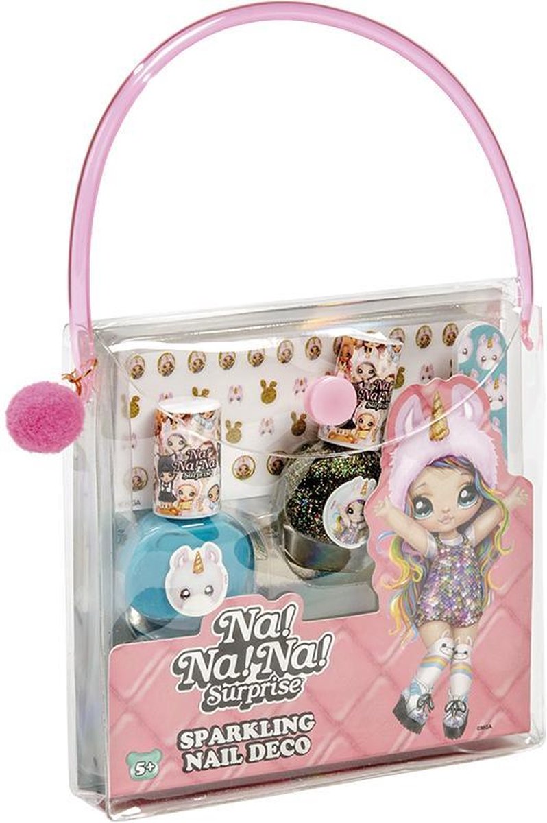 NaNaNa Suprise! Nagelset Britney - nagel deco beauty set voor kinderen - nagellak, glitterlak, nagelstickers met unicorn en vijltje