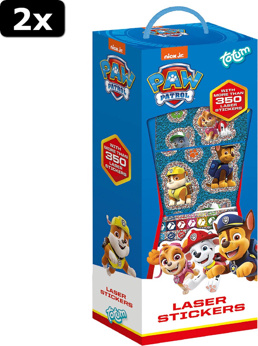 2x Totum Paw Patrol Sticker Box 4 rollen