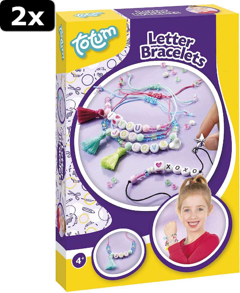 2x Totum Creativity 5 letter armbanden maken