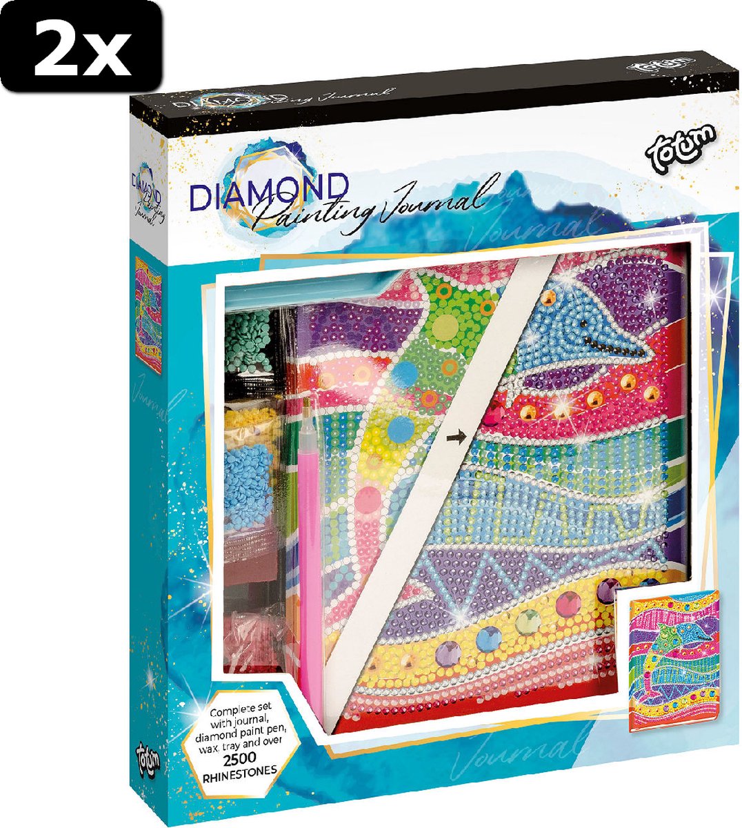 2x Totum Diamond Paint Dagboek - Dolfijn