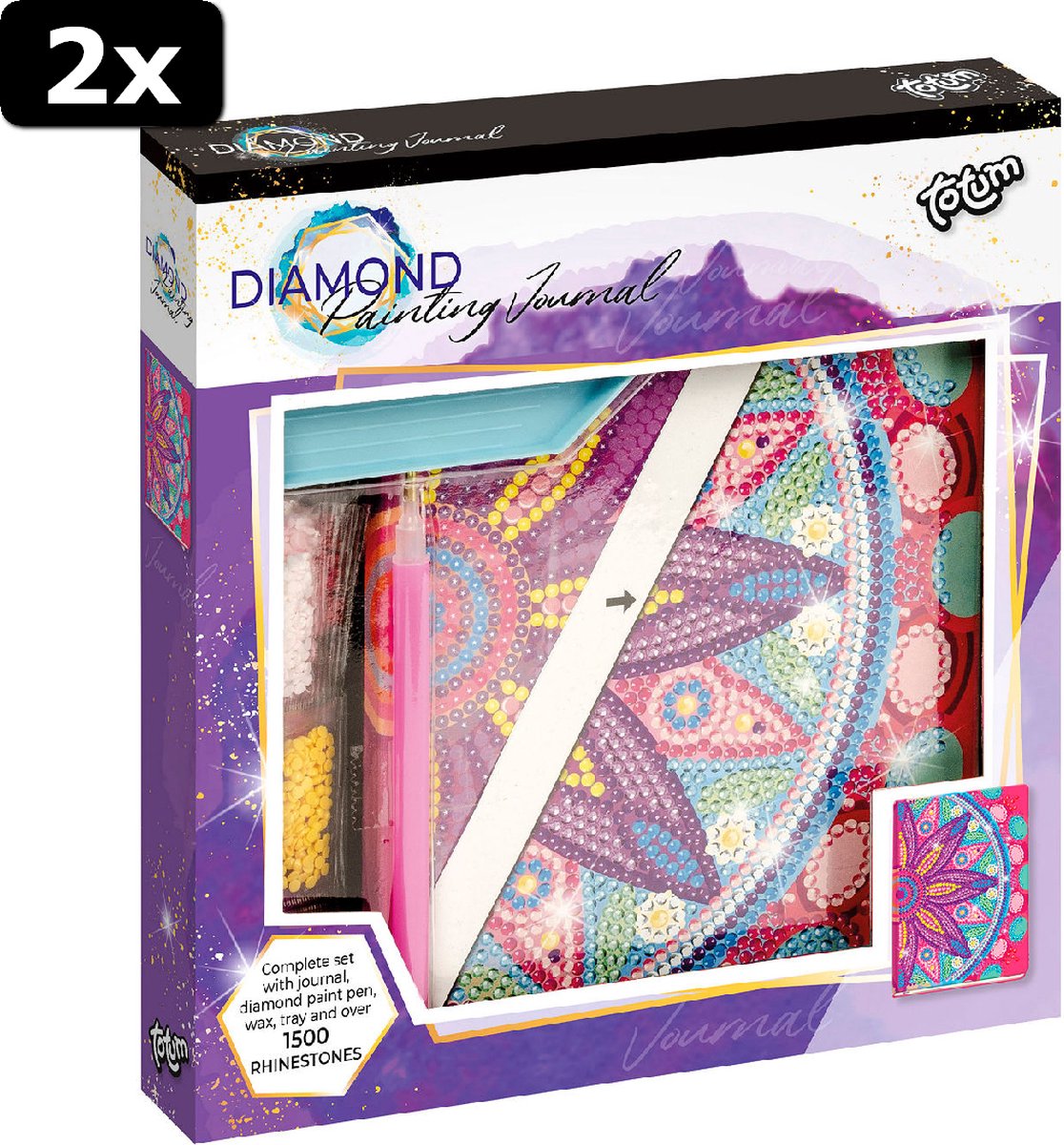 2x Totum Diamond Paint Dagboek - Flower