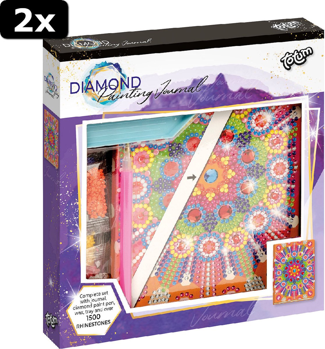 2x Totum Diamond Paint Dagboek - Mandala