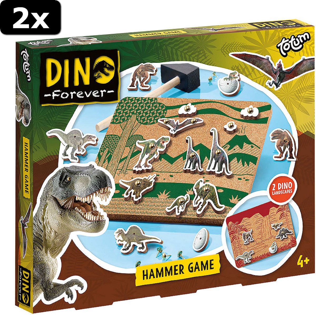 2x Totum Dino Hammer Game