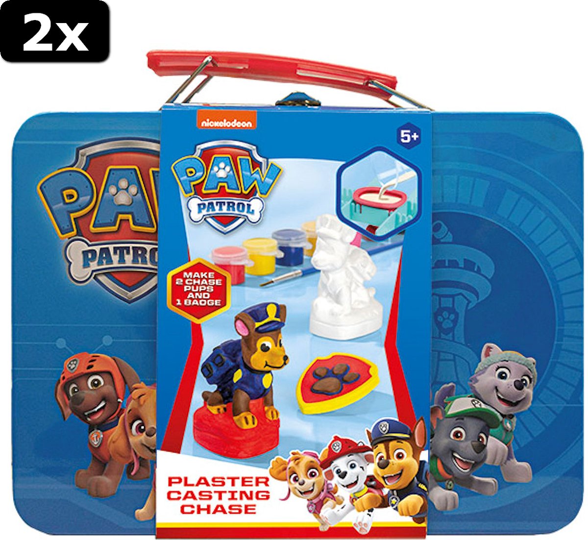 2x Totum Paw Patrol Gips Koffer