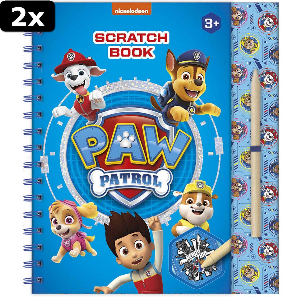 2x Totum Paw Patrol Scratch Book