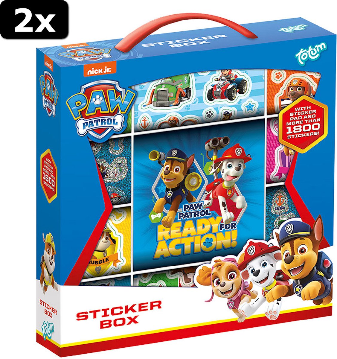 2x Totum Paw Patrol Sticker Box