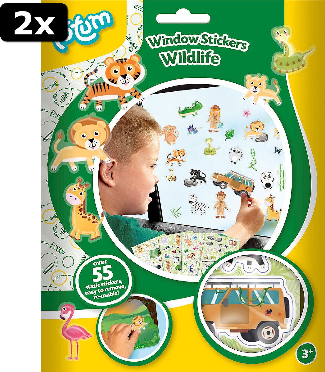 2x Totum Raamstickers Wildlife