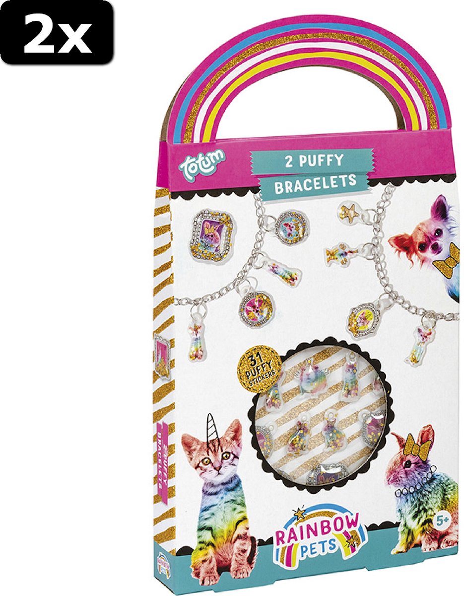 2x Totum Rainbow Pets bedel armbanden maken