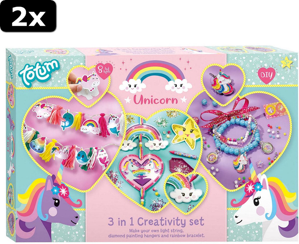 2x Totum Unicorn 3 in 1 set