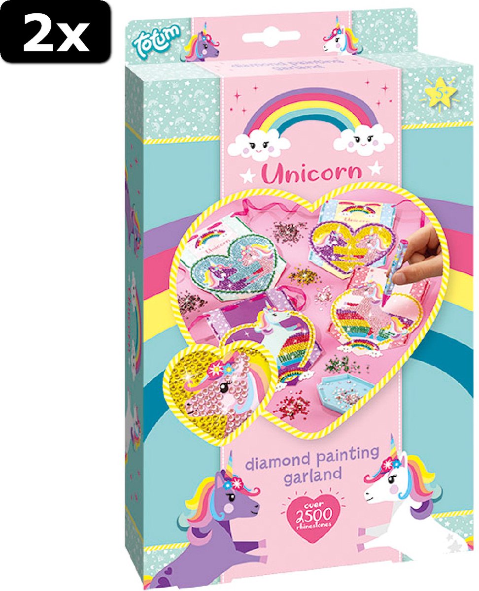 2x Totum Unicorn Diamond dot Painting