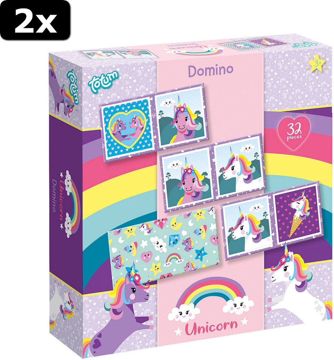 2x Totum Unicorn Domino