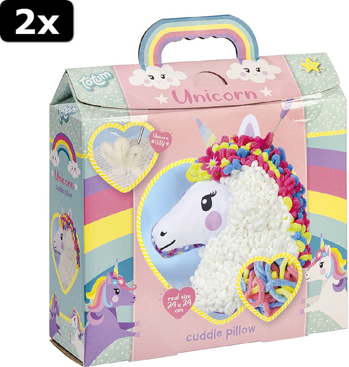 2x Totum Unicorn Kussen maken