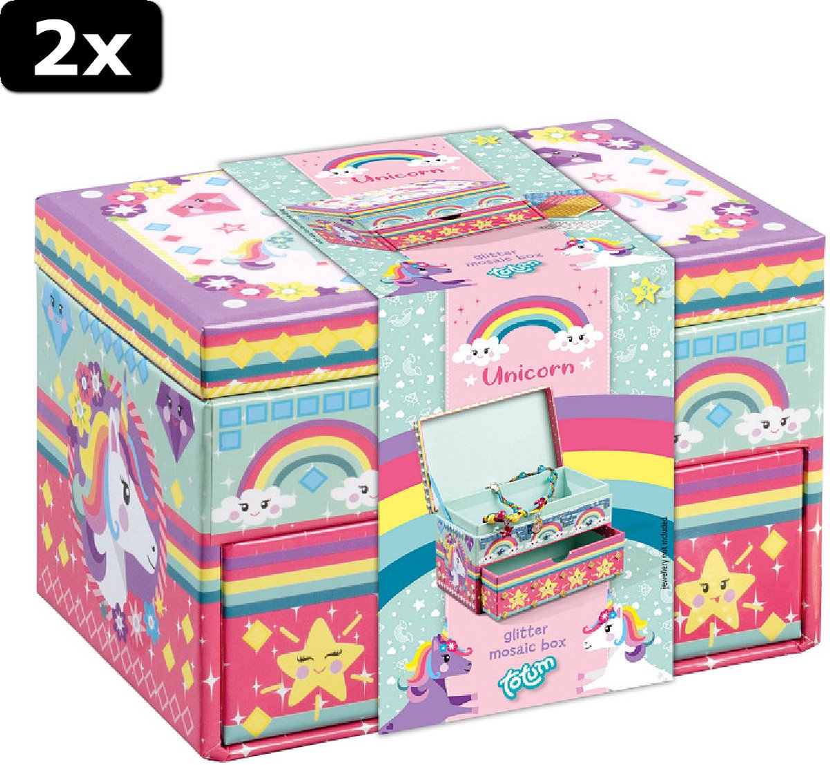 2x Totum Unicorn Mosaic box