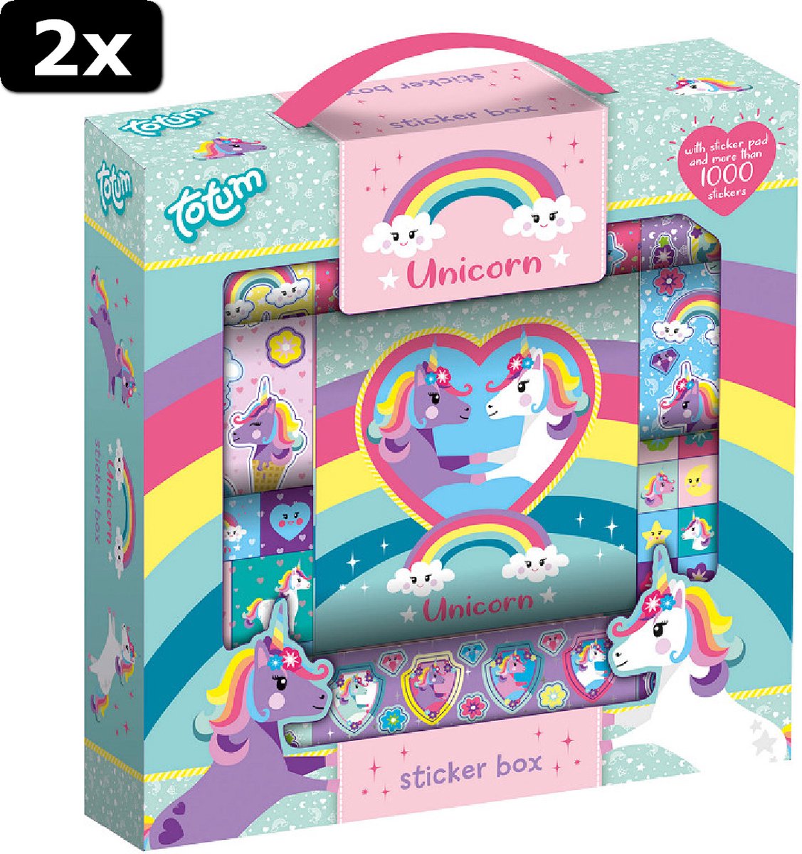 2x Totum Unicorn Stickerbox 1.000 stickers